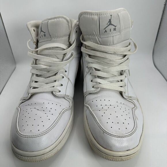 Nike Air Jordan Shoes‎ Mens Size 11.5 Triple White Mid High Sneakers Basketball main image 12